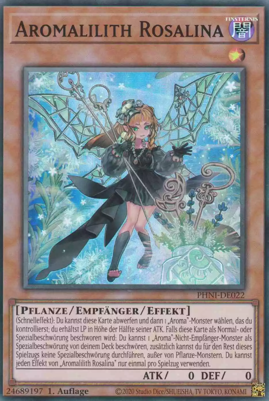 Aromalilith Rosalina PHNI-DE022 ist in Super Rare Yu-Gi-Oh Karte aus Phantom Nightmare 1.Auflage