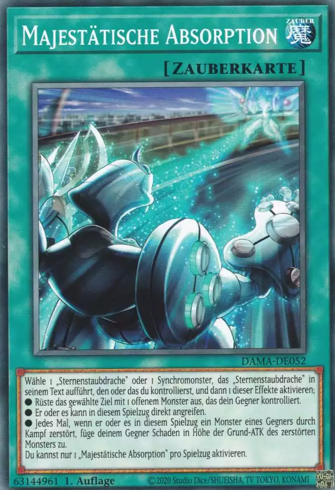 Majestätische Absorption DAMA-DE052 ist in Common Yu-Gi-Oh Karte aus Dawn of Majesty 1.Auflage