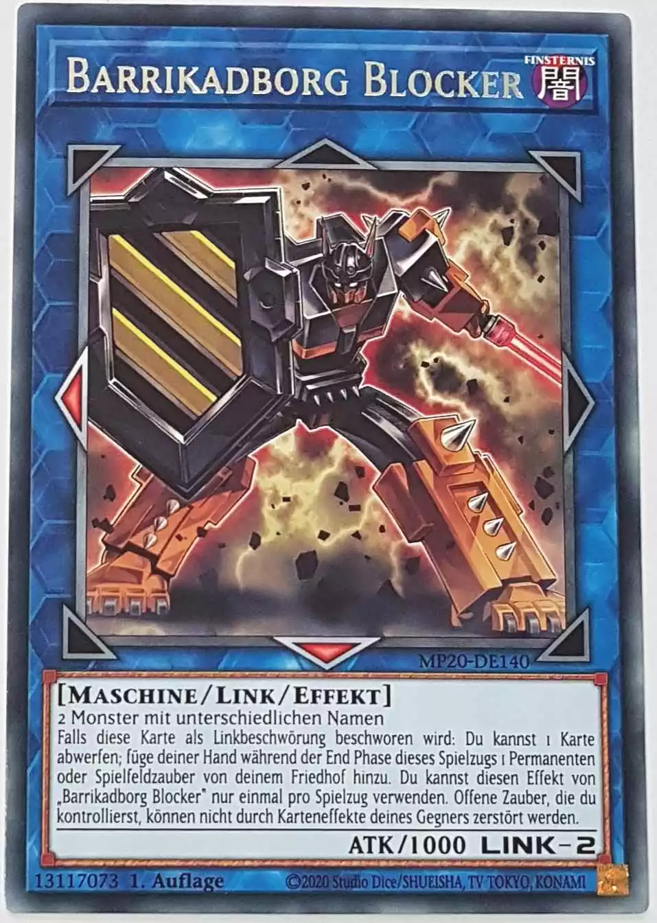 Barrikadborg Blocker MP20-DE140 ist in Rare Yu-Gi-Oh Karte aus 2020 Tin of Lost Memories 1.Auflage