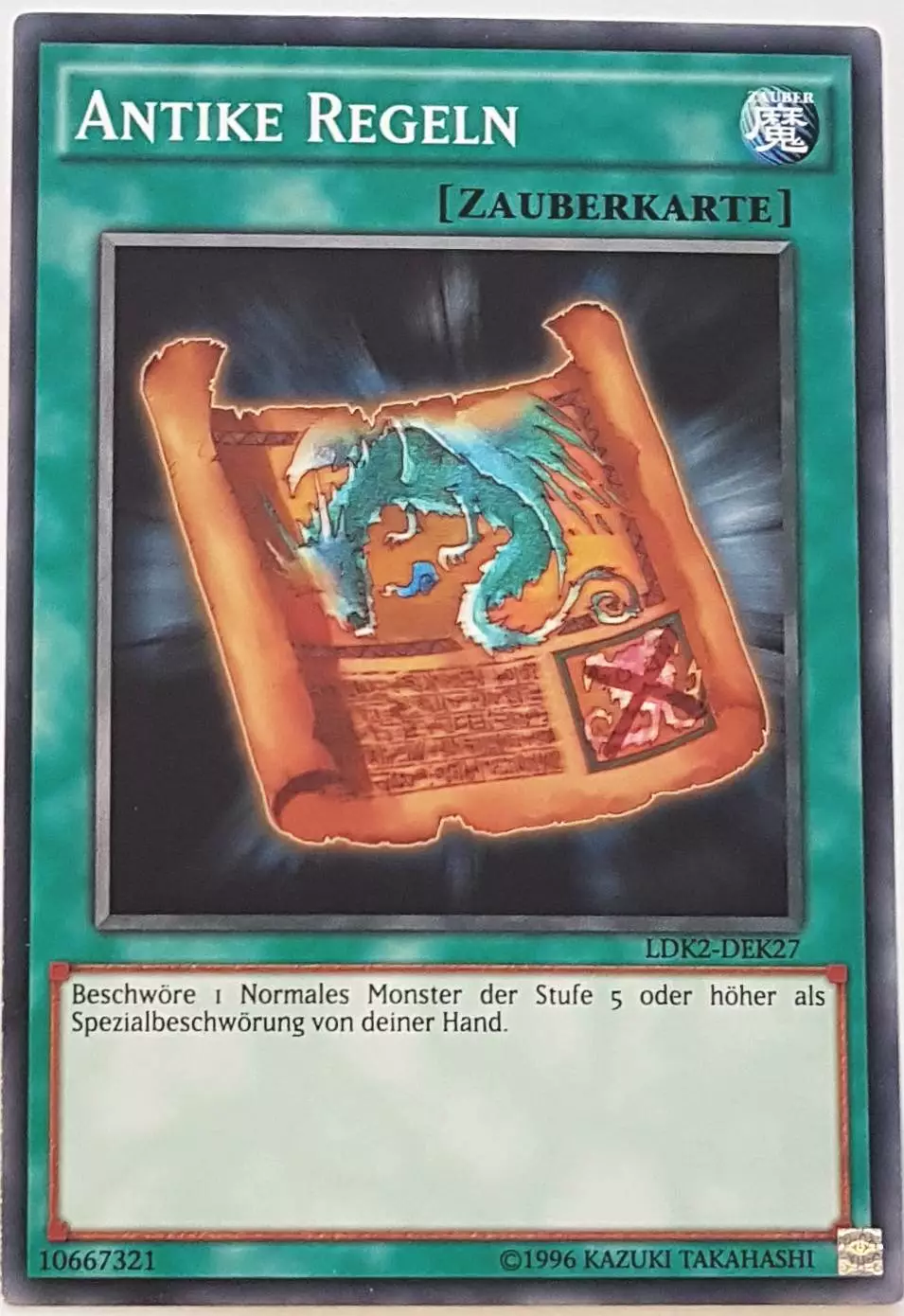 Antike Regeln LDK2-DEK27 ist in Common Yu-Gi-Oh Karte aus Legendary Decks 2 