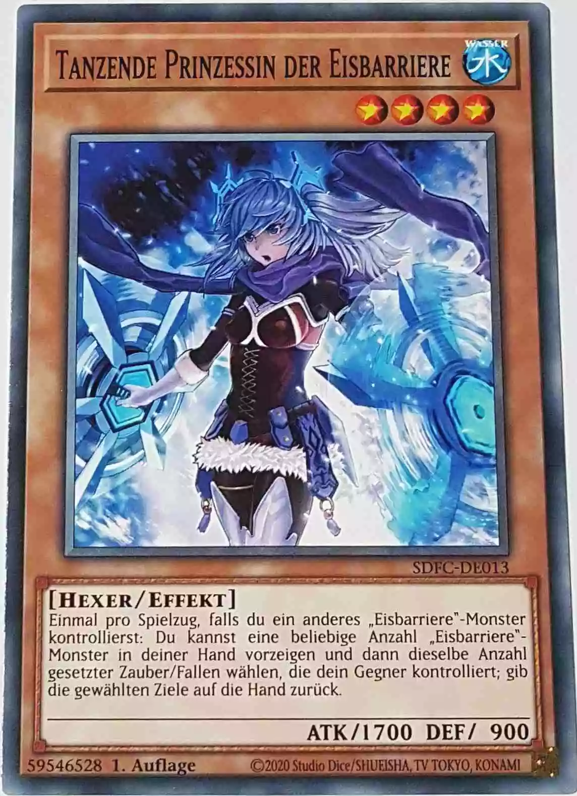 Tanzende Prinzessin der Eisbarriere SDFC-DE013 ist in Common Yu-Gi-Oh Karte aus Freezing Chains 1.Auflage