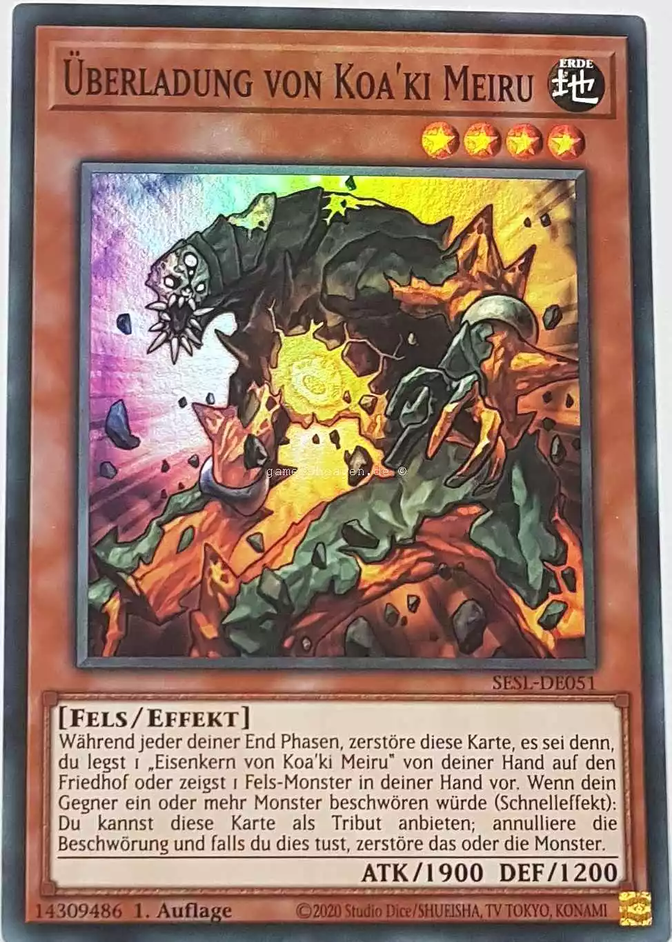 sesl-de051-ueberladung-von-koa-ki-meiru-super-rare Überladung von Koa'ki Meiru SESL-DE051 ist in Super Rare Yu-Gi-Oh Karte aus Secret Slayers 1.Auflage
