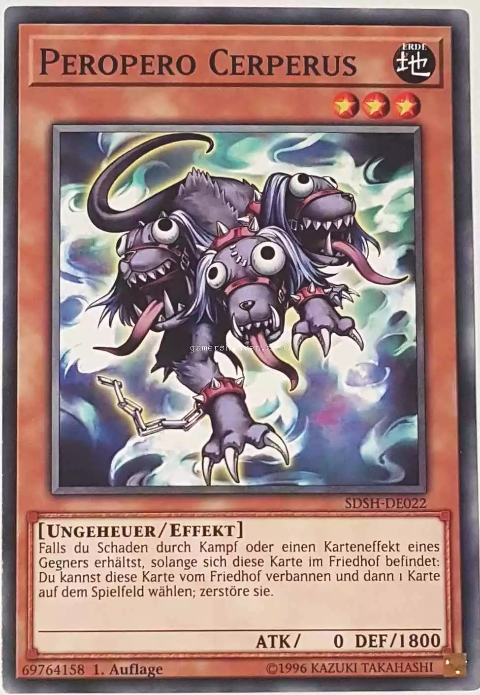 Peropero Cerperus SDSH-DE022 ist in Common Yu-Gi-Oh Karte aus Shaddoll Showdown 1.Auflage