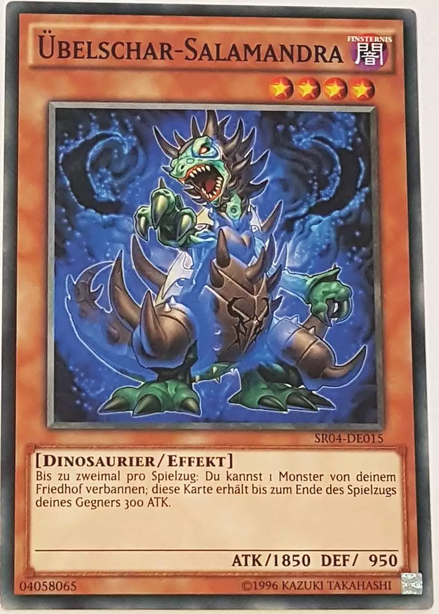 Übelschar-Salamandra SR04-DE015 ist in Common Yu-Gi-Oh Karte aus Dinosmasher's Fury 