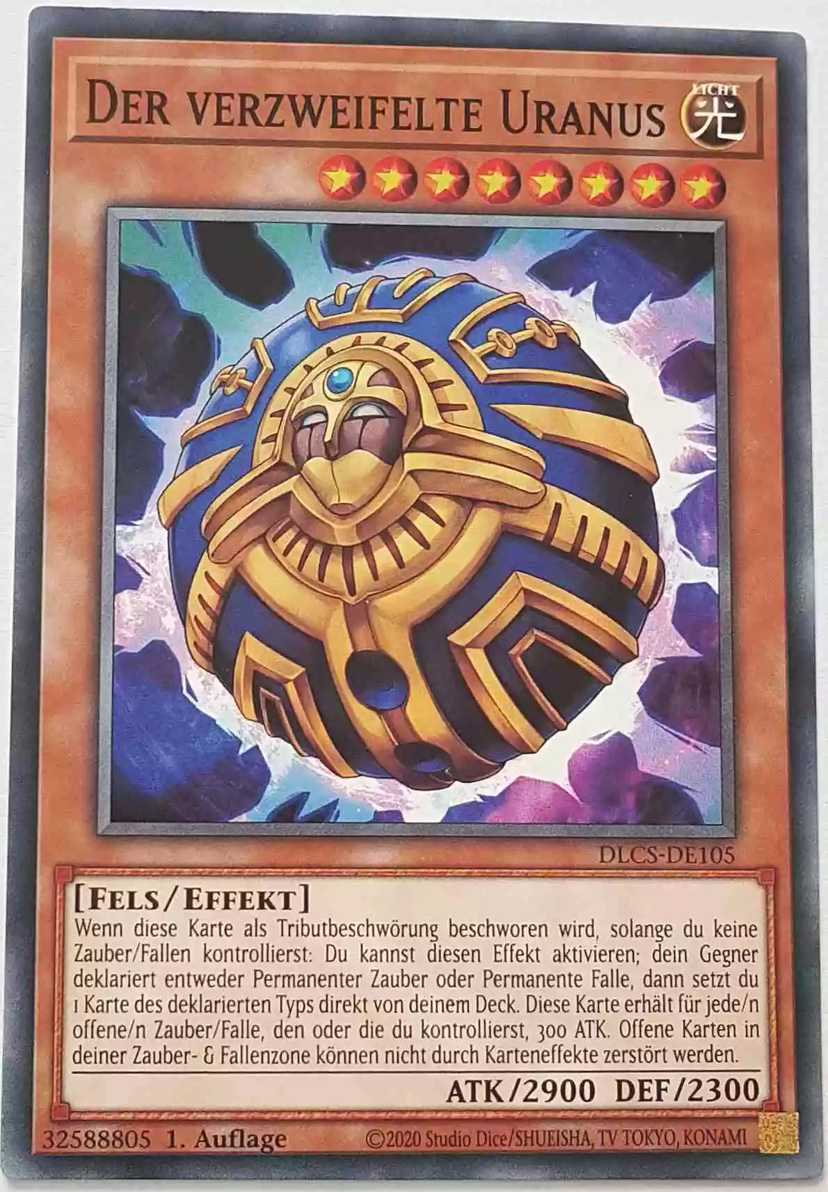 Der verzweifelte Uranus DLCS-DE105 ist in Common Yu-Gi-Oh Karte aus Dragons of Legend The Complete Series 1.Auflage