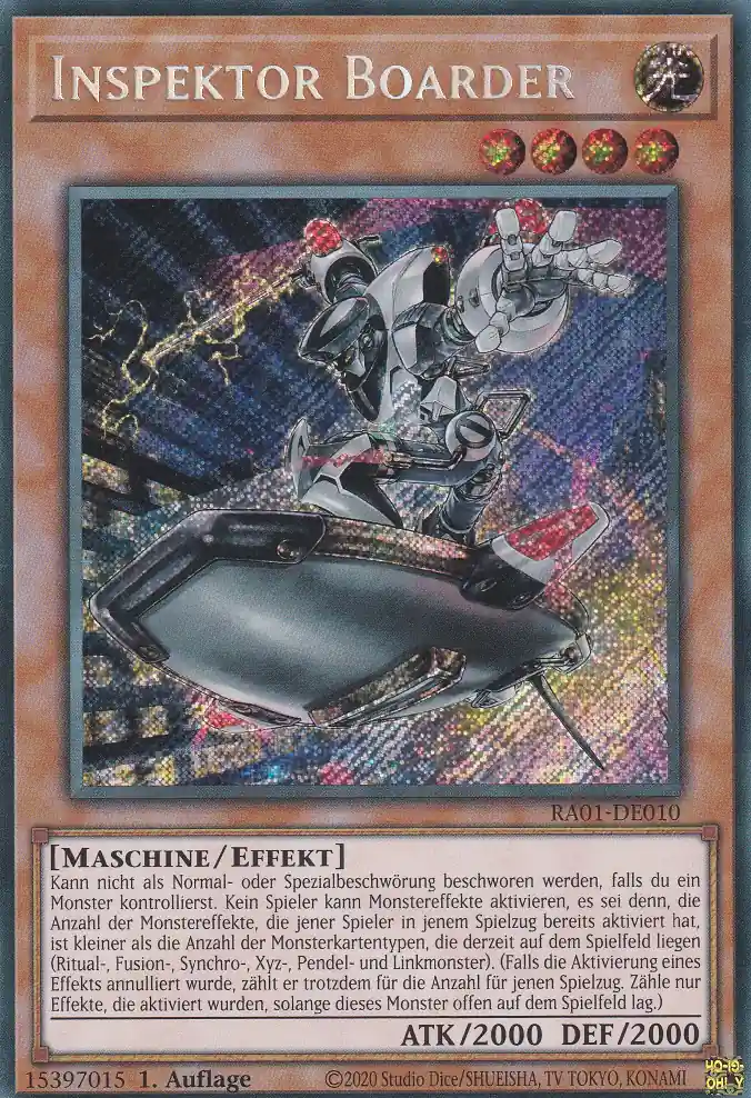 ra01-de010-scr-inspektor-boarder-secret-rare-25th-anniversary-rarity-collection Inspektor Boarder RA01-DE010 ist in Secret Rare Yu-Gi-Oh Karte aus 25th Anniversary Rarity Collection 1.Auflage