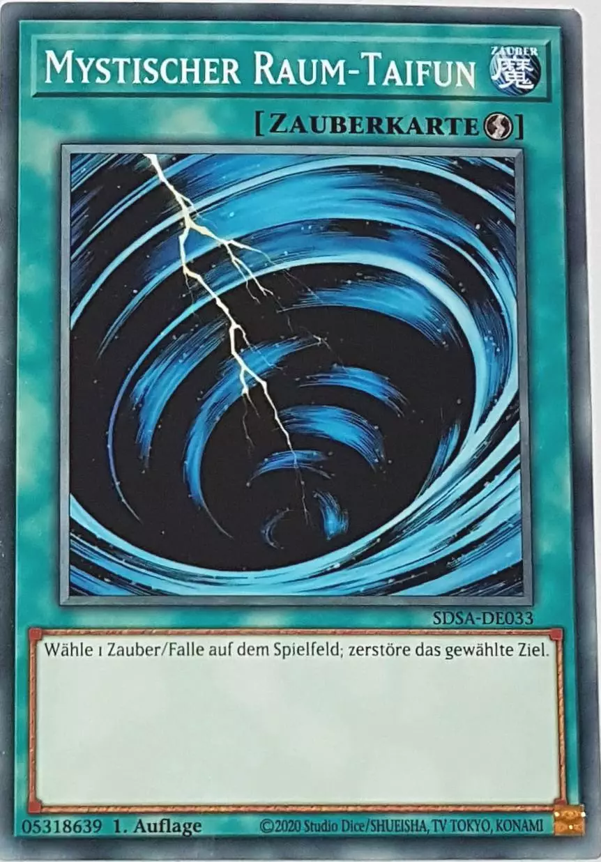 Mystischer Raum-Taifun SDSA-DE033 ist in Common Yu-Gi-Oh Karte aus Sacred Beasts 1.Auflage