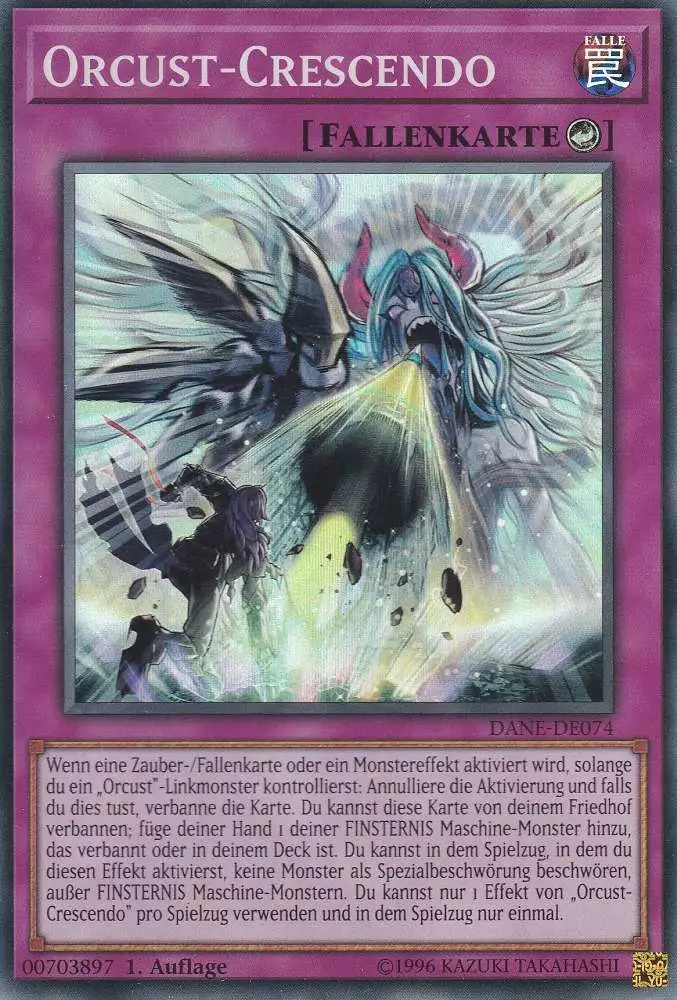 Orcust-Crescendo DANE-DE074 ist in Super Rare Yu-Gi-Oh Karte aus Dark Neostorm 1.Auflage