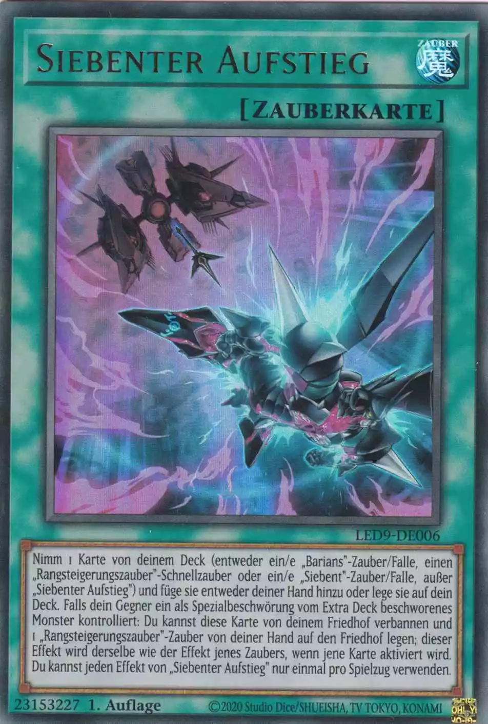 Siebenter Aufstieg LED9-DE006 ist in Ultra Rare Yu-Gi-Oh Karte aus Legendary Duelists Duels from the Deep 1.Auflage