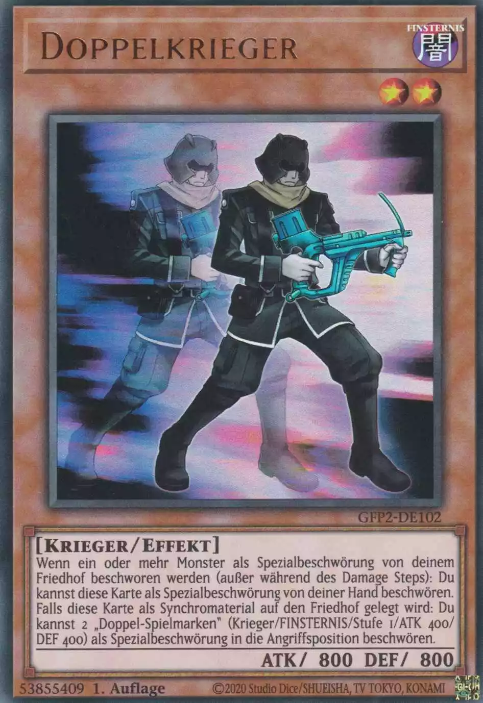 gfp2-de102-doppelkrieger-ultra-rare-ghosts-from-the-past-the-2nd-haunting Doppelkrieger GFP2-DE102 ist in Ultra Rare Yu-Gi-Oh Karte aus Ghosts from the Past The 2nd Haunting 1.Auflage