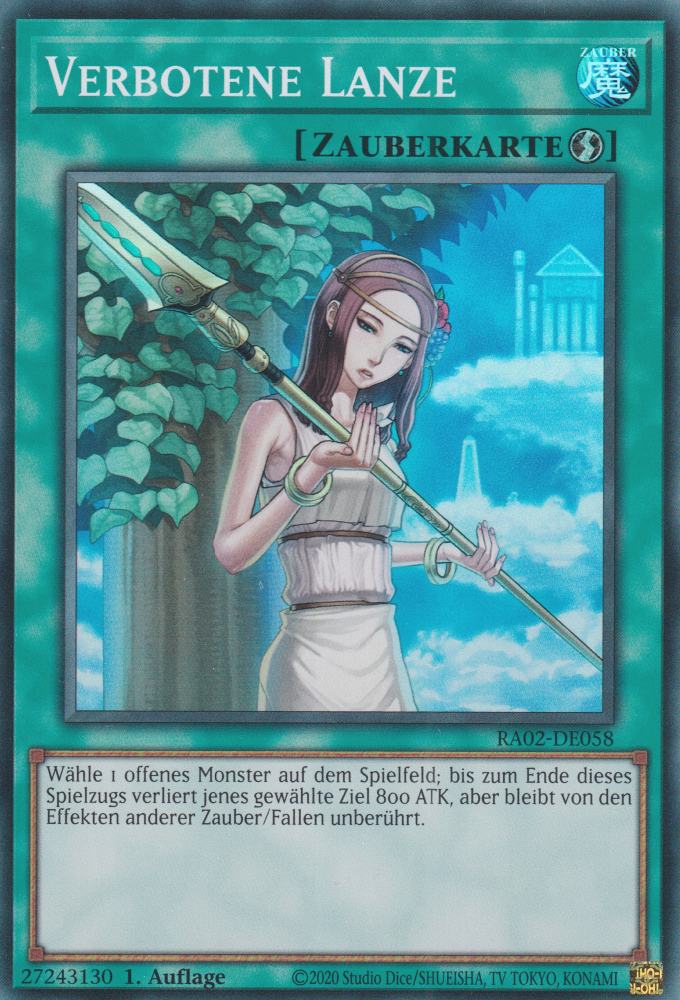 Verbotene Lanze RA02-DE058 ist in Super Rare Yu-Gi-Oh Karte aus 25th Anniversary Rarity Collection 2 1.Auflage