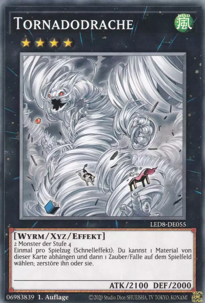 Tornadodrache LED8-DE055 ist in Common Yu-Gi-Oh Karte aus Legendary Duelists Synchro Storm 1.Auflage