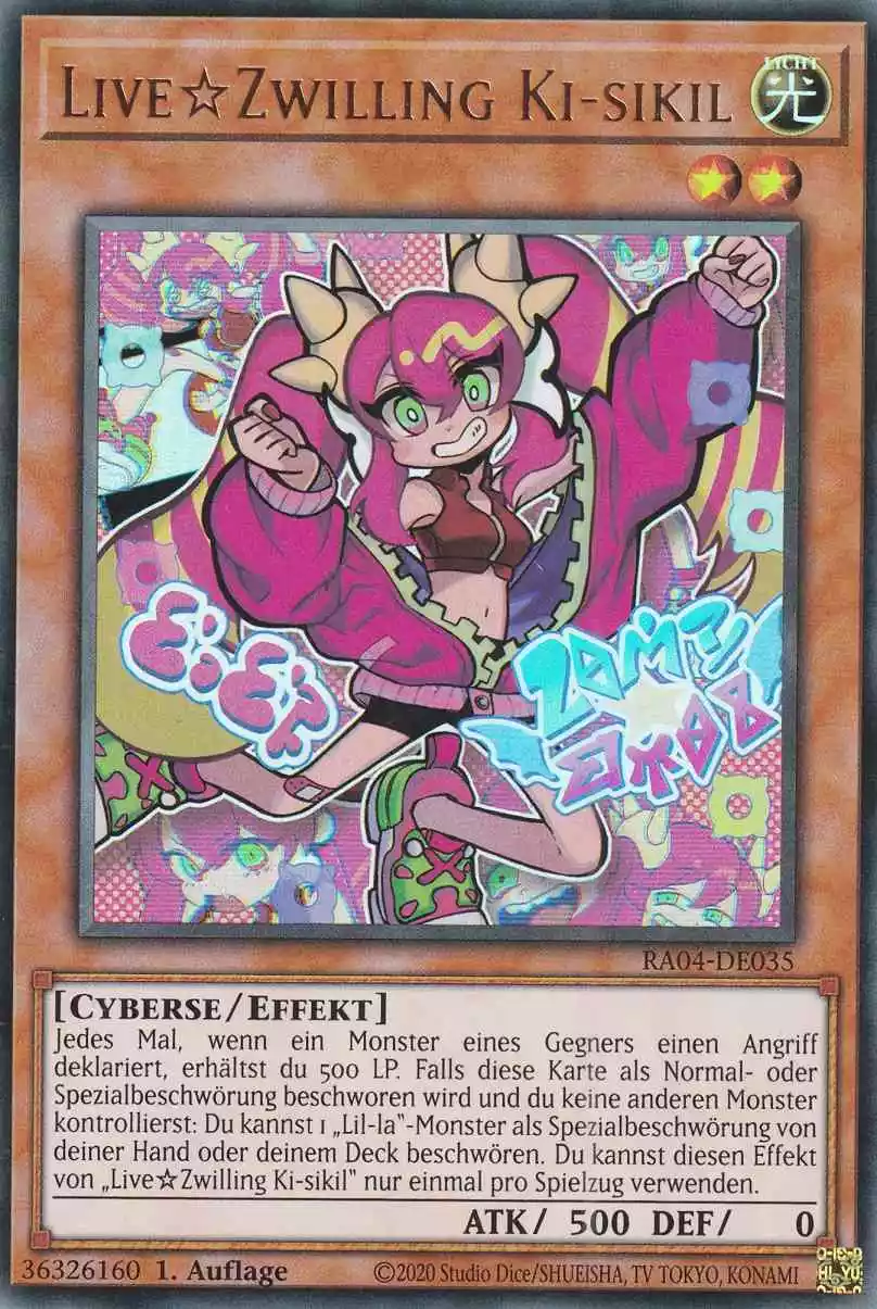 Live☆Zwilling Ki-sikil Ultra Rare RA04-DE035 Yugioh Karte Live☆Zwilling Ki-sikil RA04-DE035 ist in Ultra Rare Yu-Gi-Oh Karte aus Quarter Century Stampede 1.Auflage