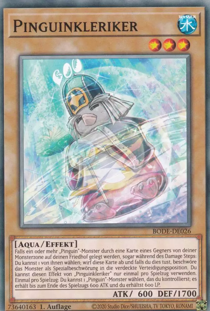 Pinguinkleriker BODE-DE026 ist in Common Yu-Gi-Oh Karte aus Burst of Destiny 1.Auflage