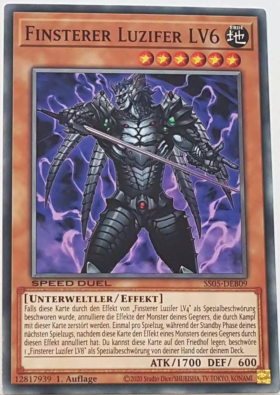 Finsterer Luzifer LV6 SS05-DEB09 ist in Common Yu-Gi-Oh Karte aus Twisted Nightmares 1.Auflage