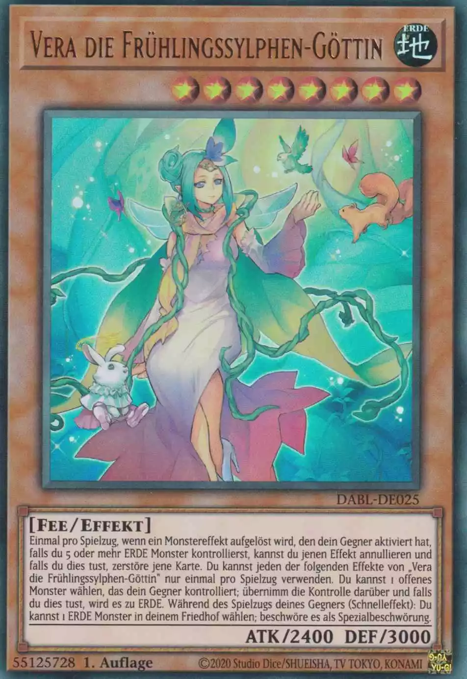 dabl-de025-vera-die-fruehlingssylphen-goettin-ultra-rare-darkwing-blast Vera die Frühlingssylphen-Göttin DABL-DE025 ist in Ultra Rare Yu-Gi-Oh Karte aus Darkwing Blast 1.Auflage