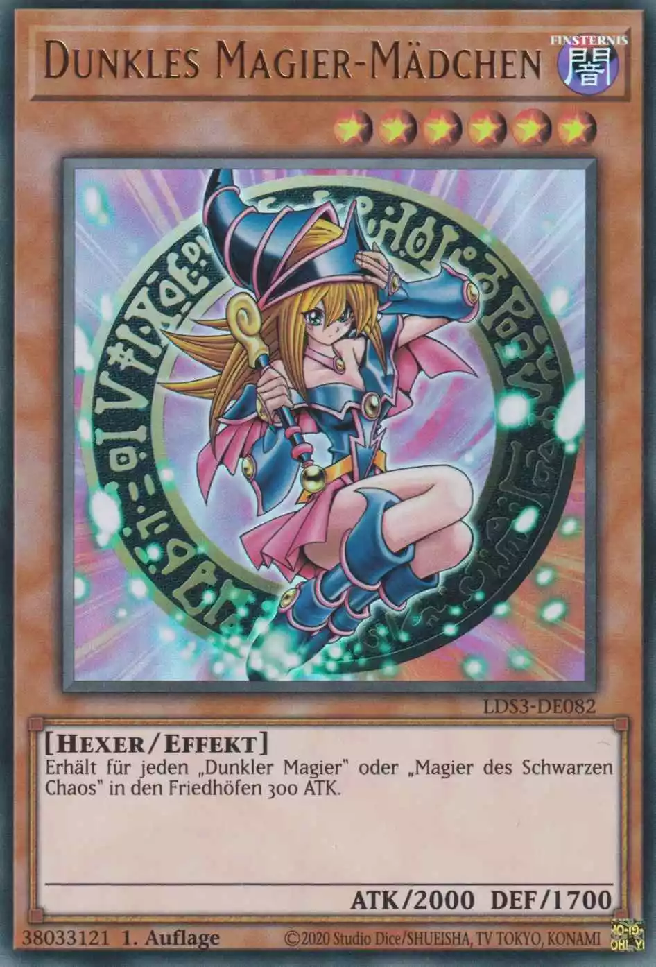 Dunkles Magier-Mädchen LDS3-DE082 ist in Ultra Rare Yu-Gi-Oh Karte aus Legendary Duelists Season 3 1.Auflage