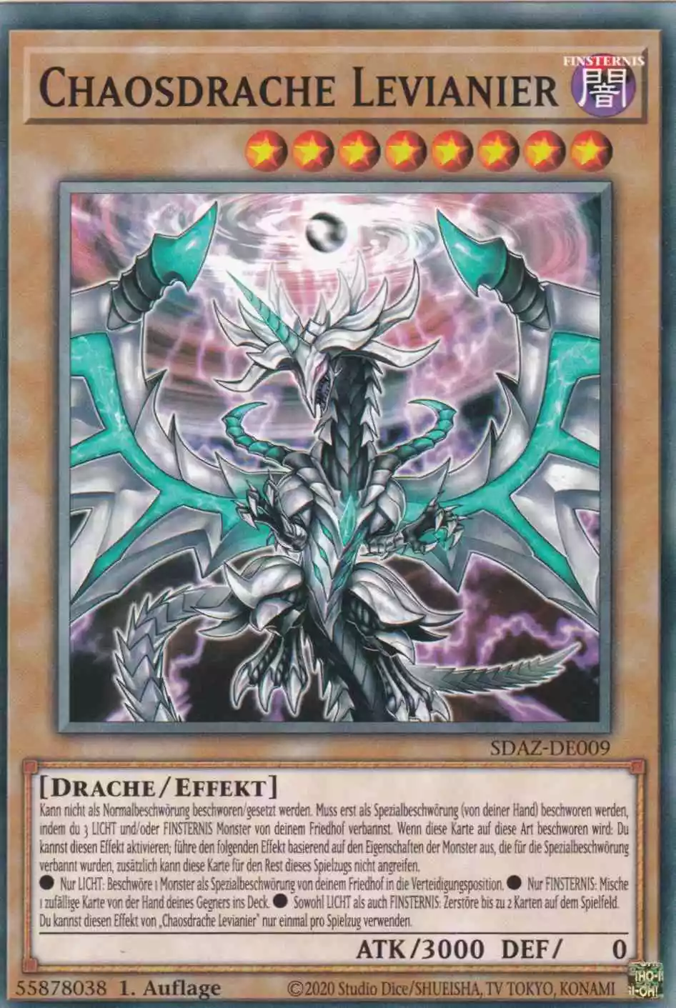 Chaosdrache Levianier SDAZ-DE009 ist in Common Yu-Gi-Oh Karte aus Structure Deck Albaz Strike 1.Auflage