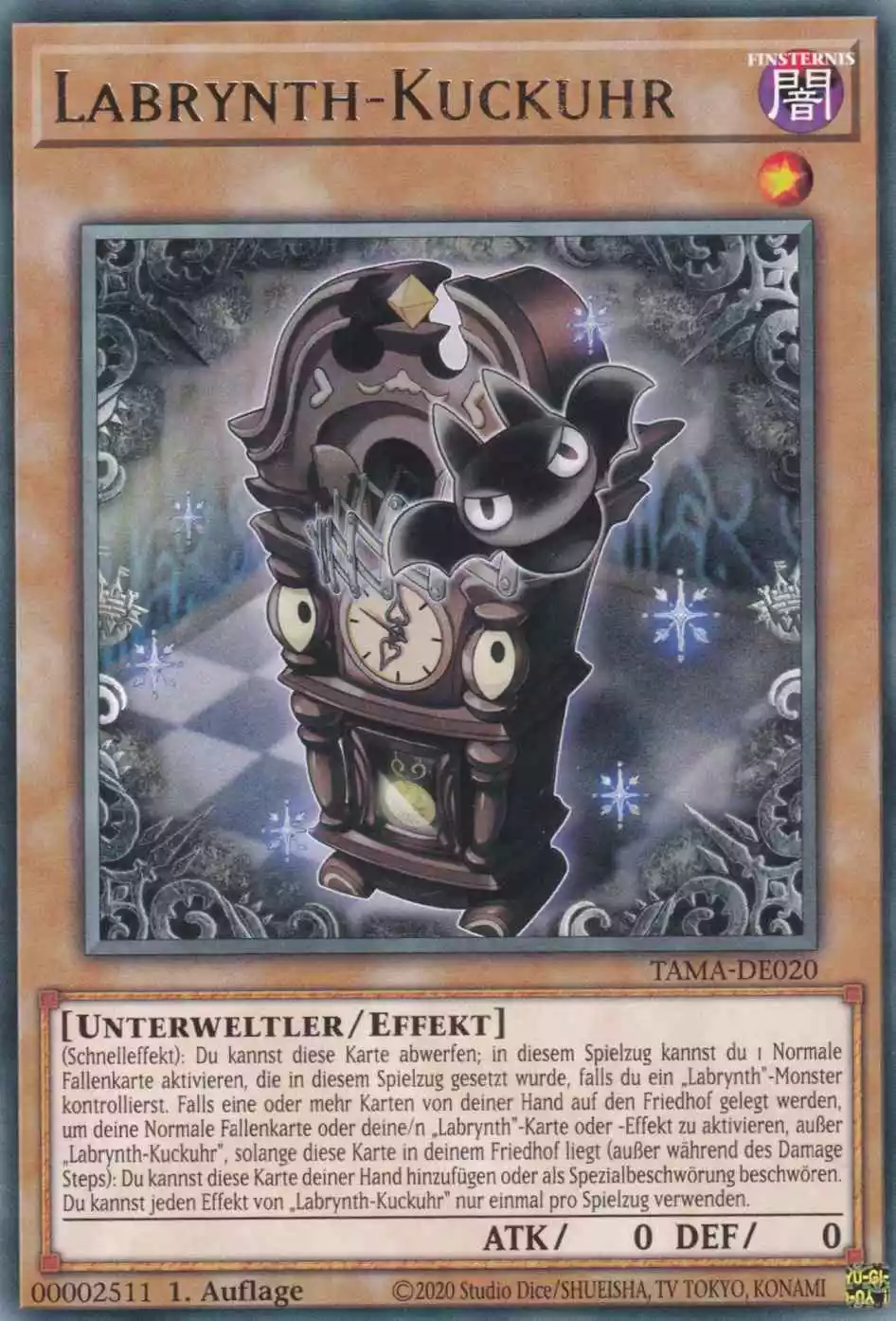 Labrynth-Kuckuhr TAMA-DE020 ist in Rare Yu-Gi-Oh Karte aus Tactical Masters 1.Auflage