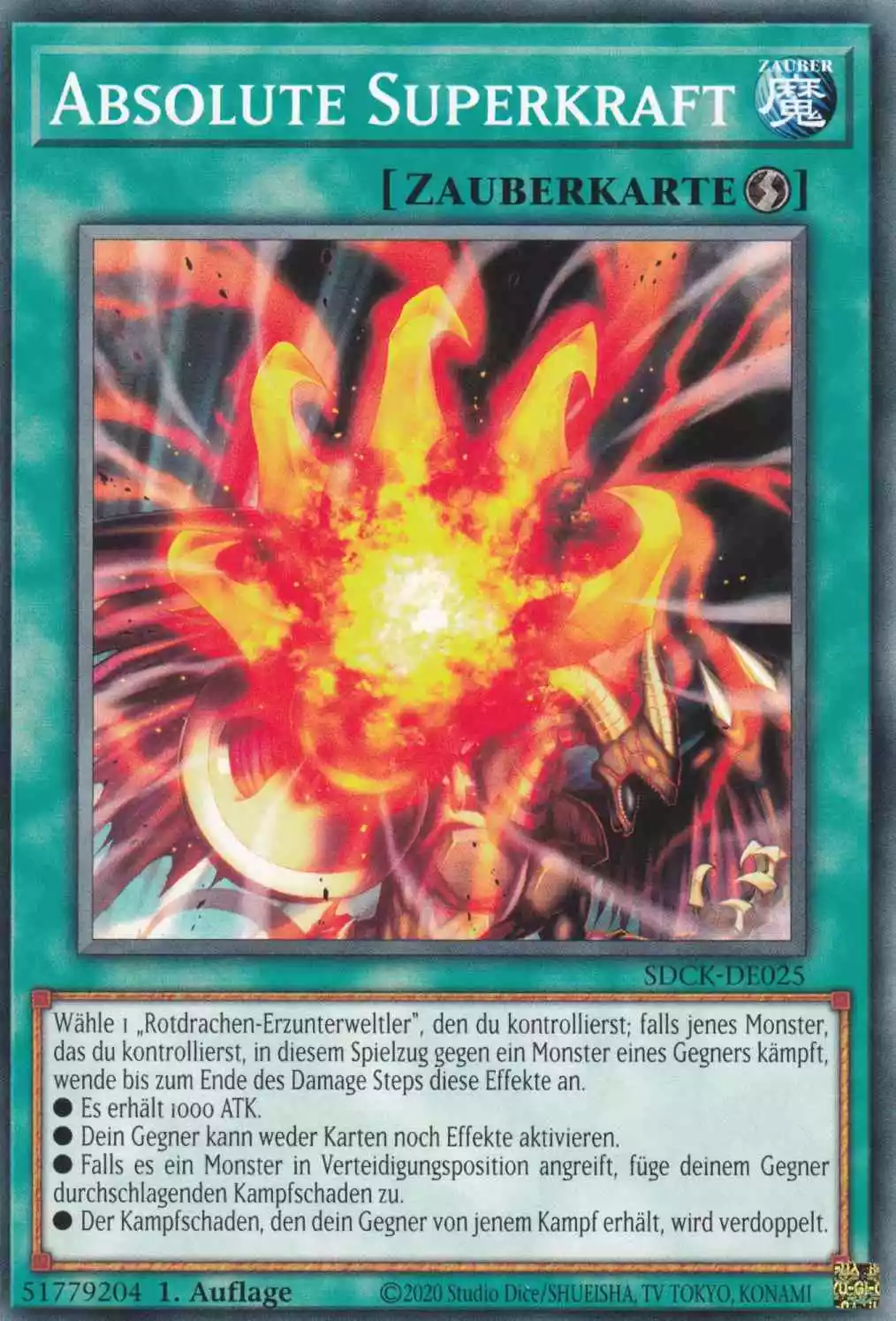 Absolute Superkraft SDCK-DE025 ist in Common Yu-Gi-Oh Karte aus The Crimson King 1.Auflage