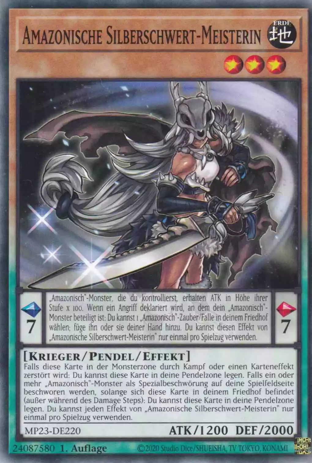 Amazonische Silberschwert-Meisterin MP23-DE220 ist in Common Yu-Gi-Oh Karte aus 25th Anniversary Tin Dueling Heroes 1.Auflage