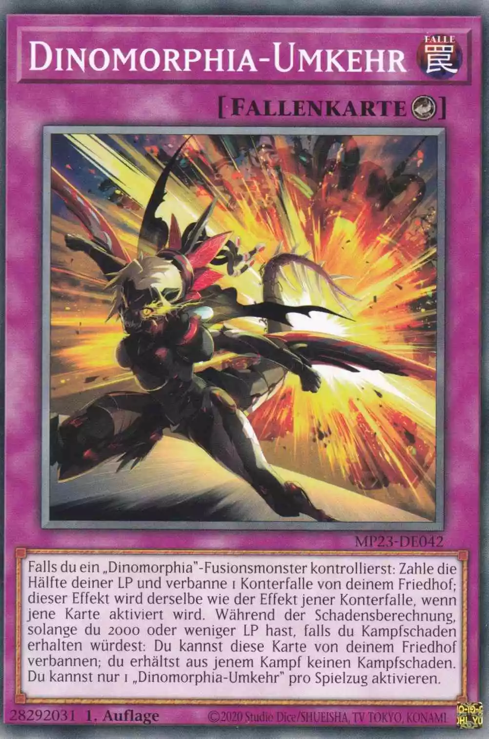 Dinomorphia-Umkehr MP23-DE042 ist in Common Yu-Gi-Oh Karte aus 25th Anniversary Tin Dueling Heroes 1.Auflage