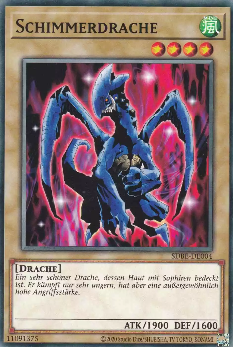 Schimmerdrache SDBE-DE004 ist in Common Yu-Gi-Oh Karte aus Saga of Blue-Eyes White Dragon unlimitiert