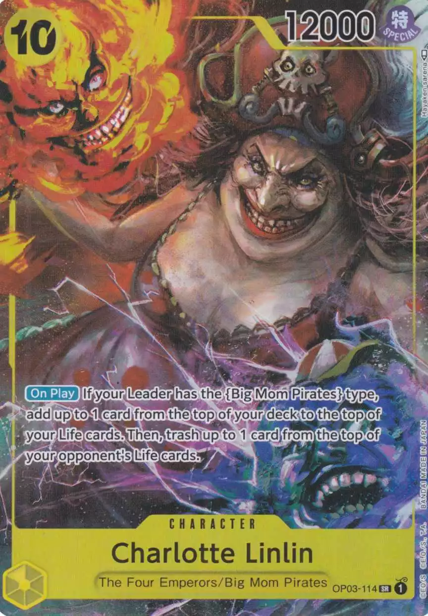 op03-114-a-charlotte-linlin-parallel-super-rare-pillars-of-strength-op-03 Charlotte Linlin (Parallel) OP03-114 ist in Super Rare. Die One Piece Karte ist aus Pillars of Strength OP-03 in Parallel Alternative Art.