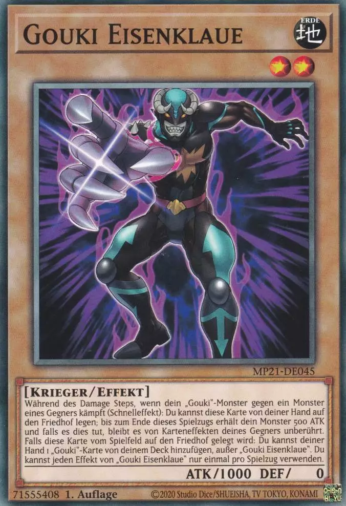 Gouki Eisenklaue MP21-DE045 ist in Common Yu-Gi-Oh Karte aus Tin of Ancient Battles 1.Auflage