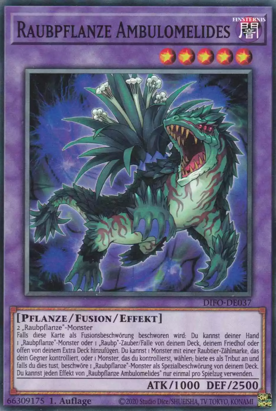 Raubpflanze Ambulomelides DIFO-DE037 ist in Common Yu-Gi-Oh Karte aus Dimension Force 1.Auflage