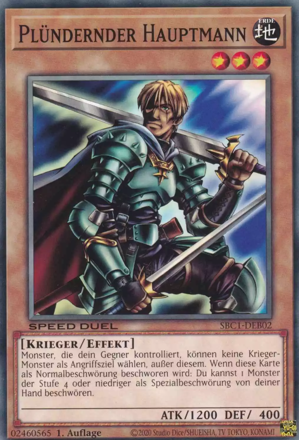 Plündernder Hauptmann SBC1-DEB02 ist in Common Yu-Gi-Oh Karte aus Streets of Battle City 1.Auflage