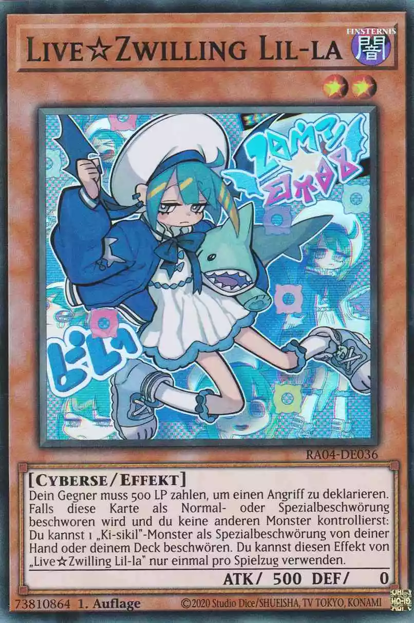 Live☆Zwilling Lil-la RA04-DE036 ist in Super Rare Yu-Gi-Oh Karte aus Quarter Century Stampede 1.Auflage