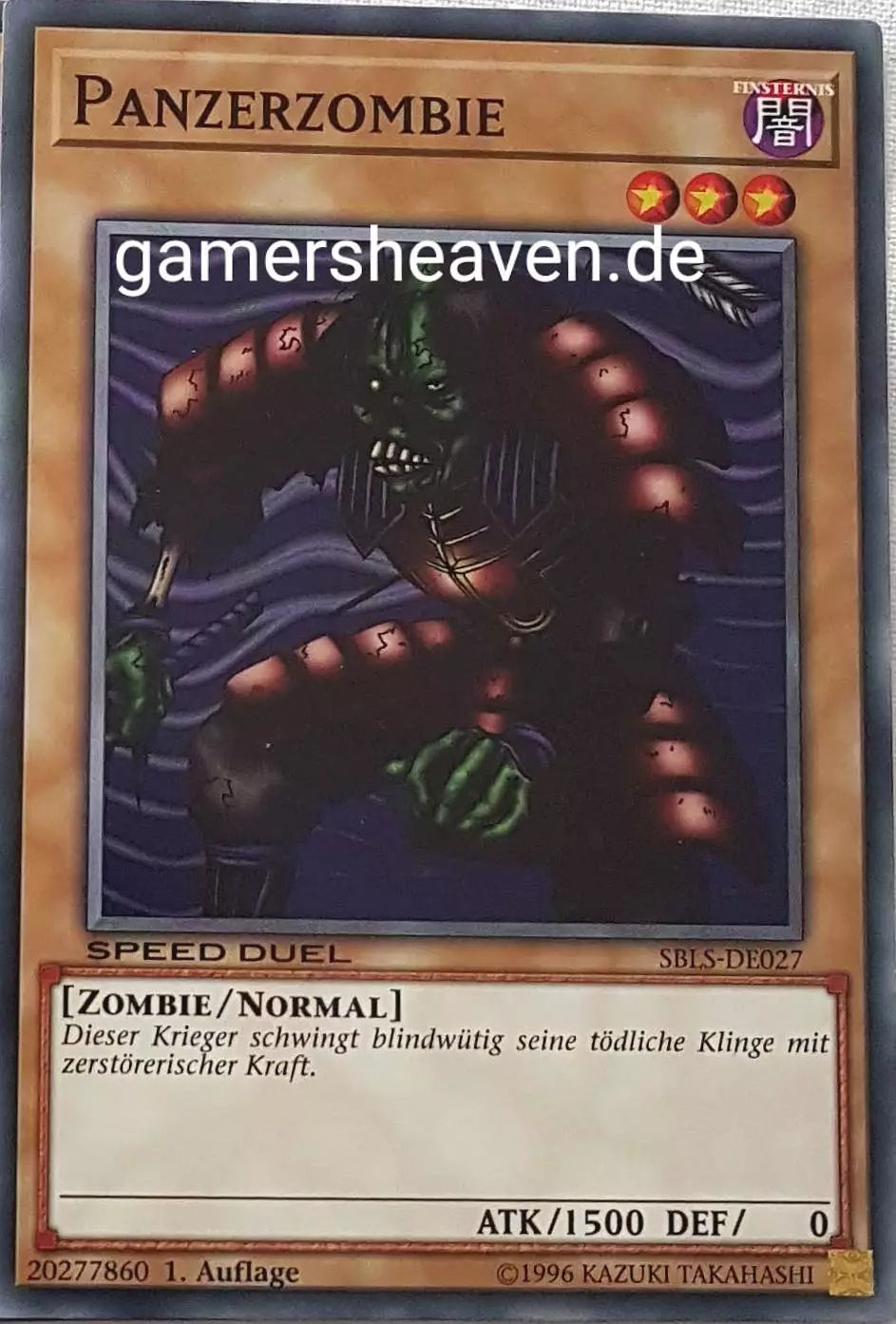 Panzerzombie SBLS-DE027 ist in Common Yu-Gi-Oh Karte aus Speed Duel Arena of Lost Souls 1. Auflage