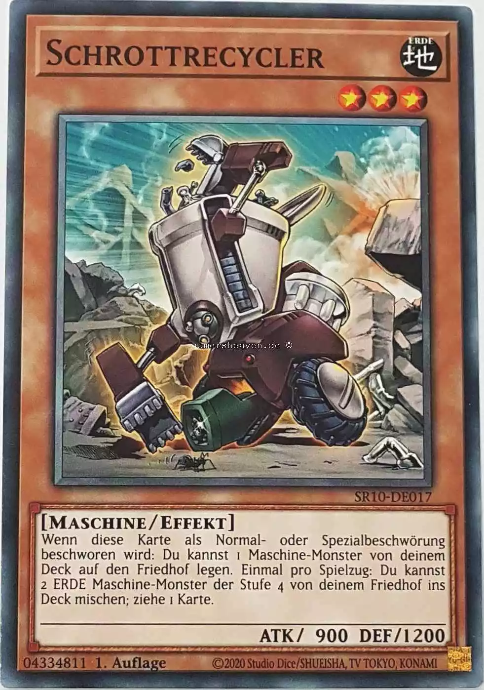 Schrottrecycler SR10-DE017 ist in Common Yu-Gi-Oh Karte aus Structure Deck: Mechanized Madness 1.Auflage