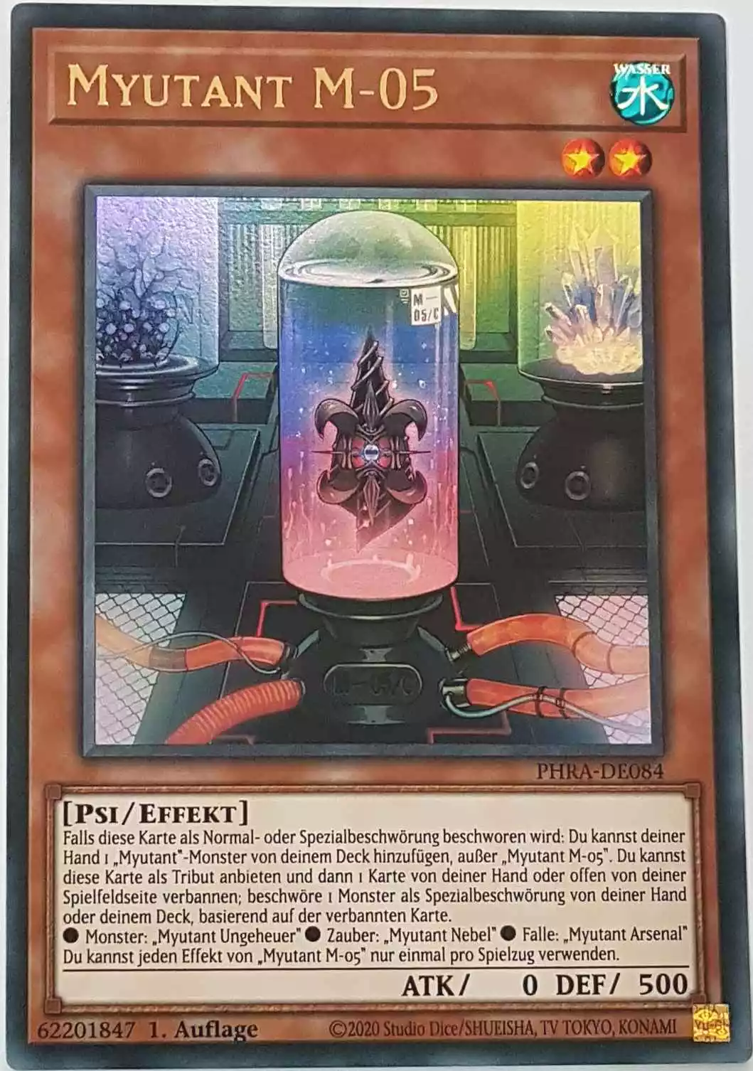 Myutant M-05 PHRA-DE084 ist in Ultra Rare Yu-Gi-Oh Karte aus Phantom Rage 1. Auflage