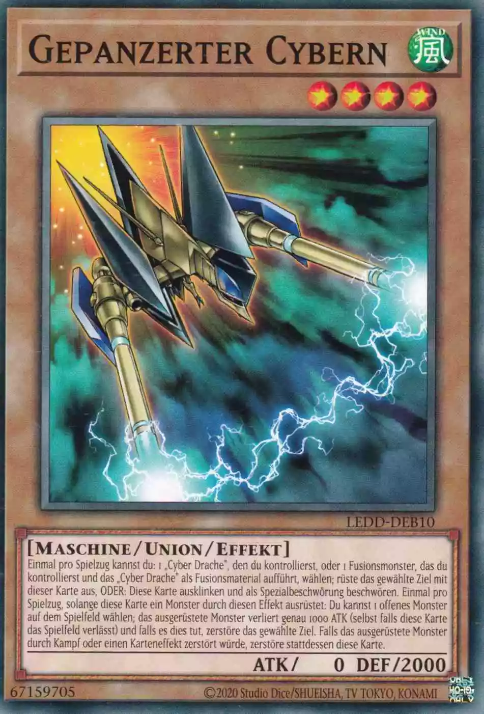 Gepanzerter Cybern LEDD-DEB10 ist in Common Yu-Gi-Oh Karte aus Legendary Dragon Decks unlimitiert