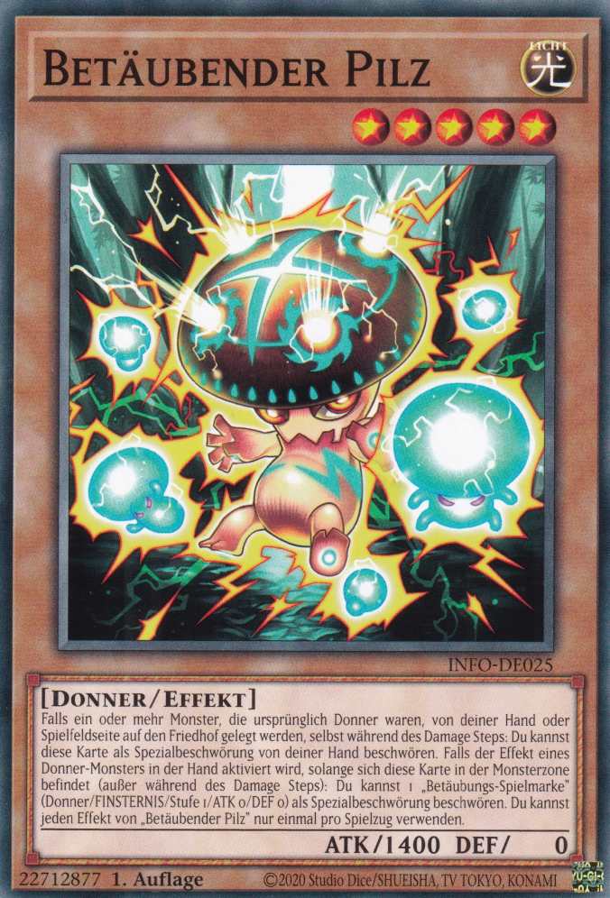 Betäubender Pilz INFO-DE025 ist in Common Yu-Gi-Oh Karte aus The Infinite Forbidden 1.Auflage