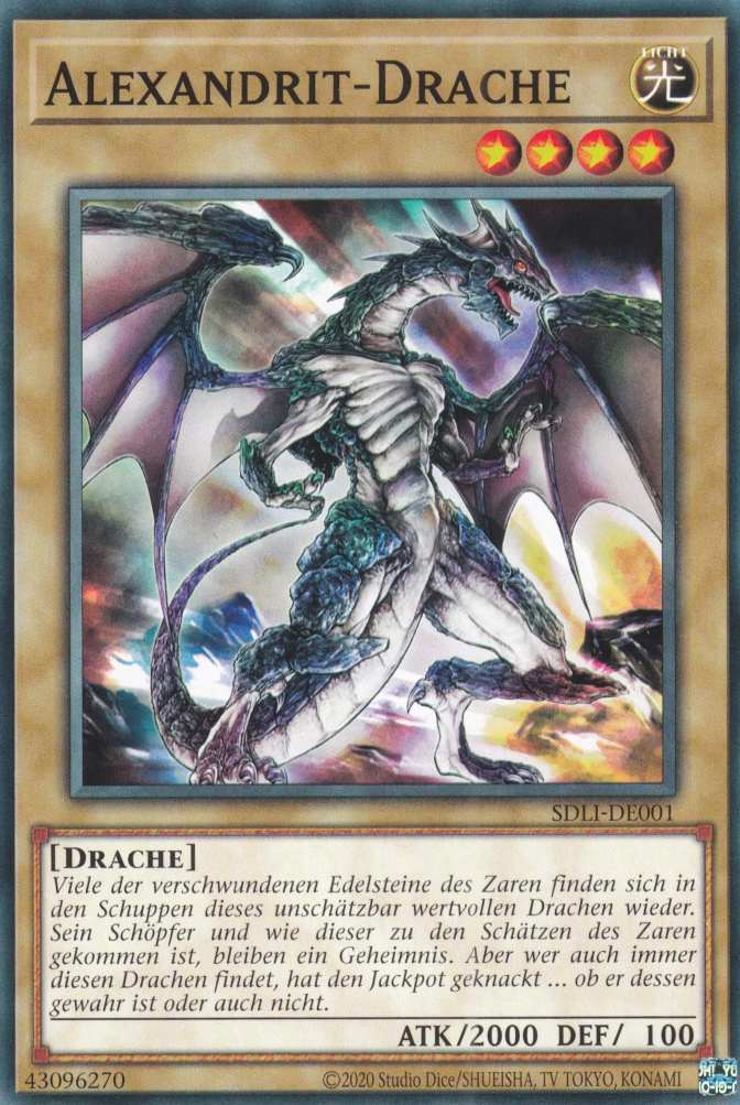 Alexandrit-Drache SDLI-DE001 ist in Common Yu-Gi-Oh Karte aus Realm Of Light unlimitiert