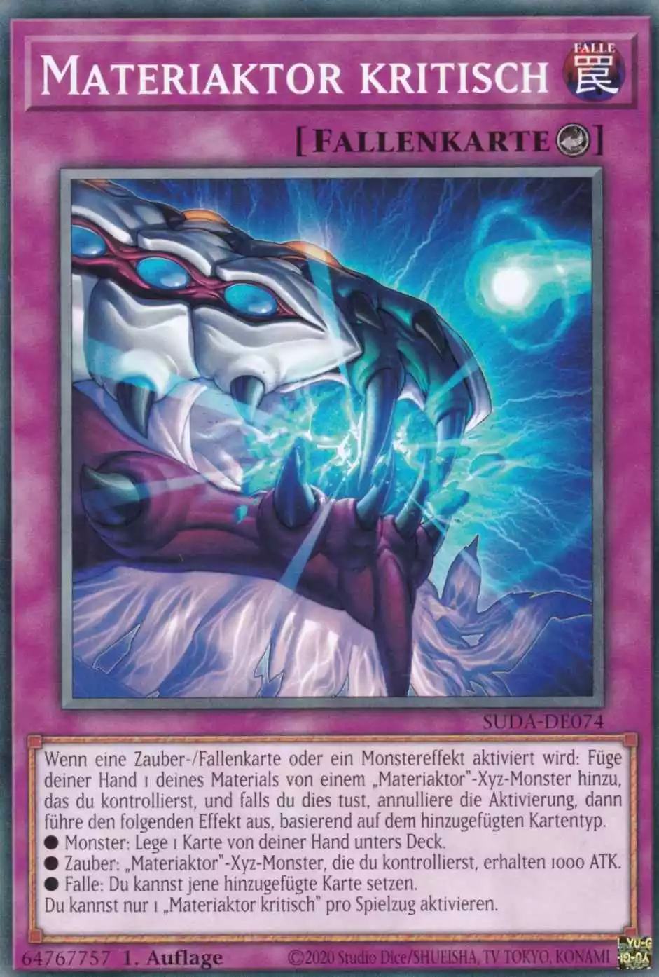 Materiaktor kritisch SUDA-DE074 ist in Common Yu-Gi-Oh Karte aus Supreme Darkness 1.Auflage