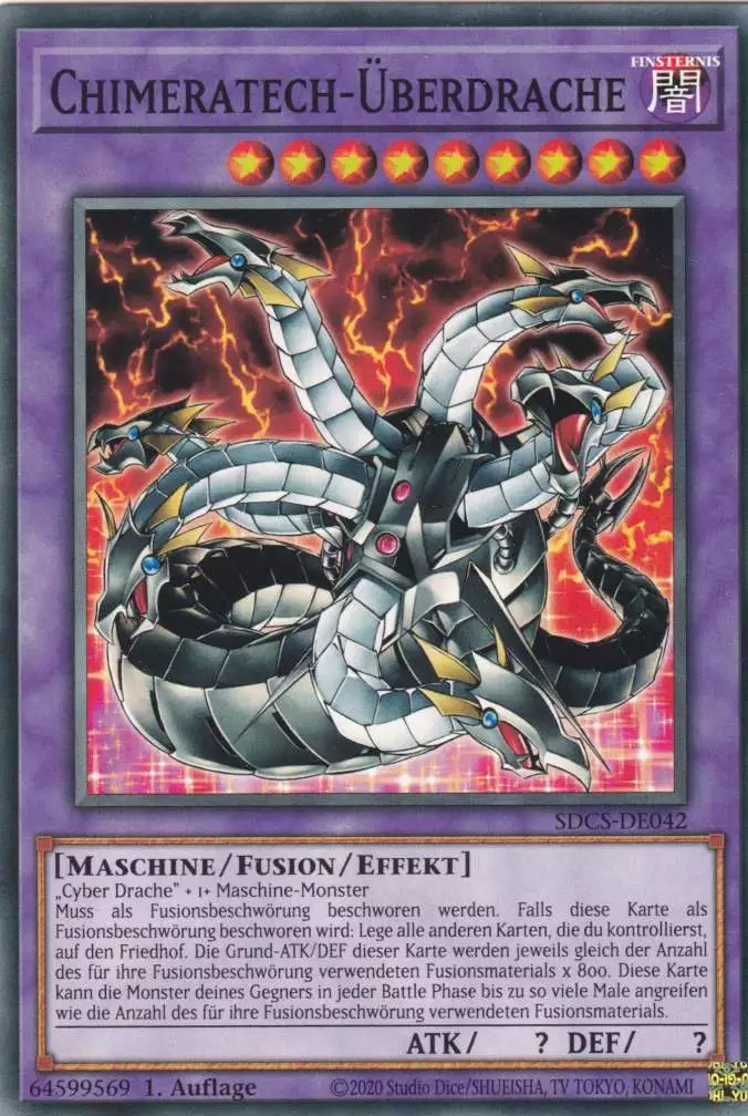 Chimeratech-Überdrache SDCS-DE042 ist in Common Yu-Gi-Oh Karte aus Cyber Strike 1.Auflage