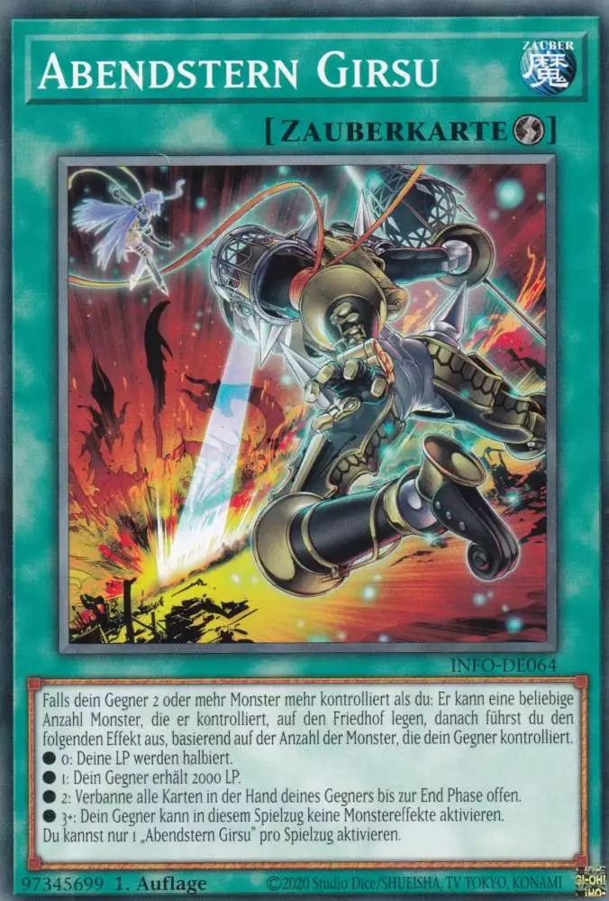 Abendstern Girsu INFO-DE064 ist in Common Yu-Gi-Oh Karte aus The Infinite Forbidden 1.Auflage