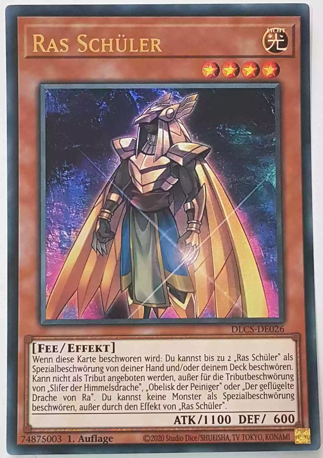 Ras Schüler DLCS-DE026 ist in Ultra Rare Yu-Gi-Oh Karte aus Dragons of Legend The Complete Series 1.Auflage