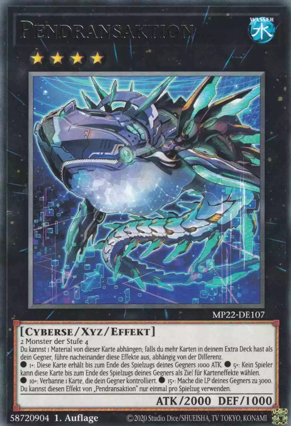 Pendransaktion MP22-DE107 ist in Rare Yu-Gi-Oh Karte aus Tin of the Pharaoh’s Gods 1.Auflage