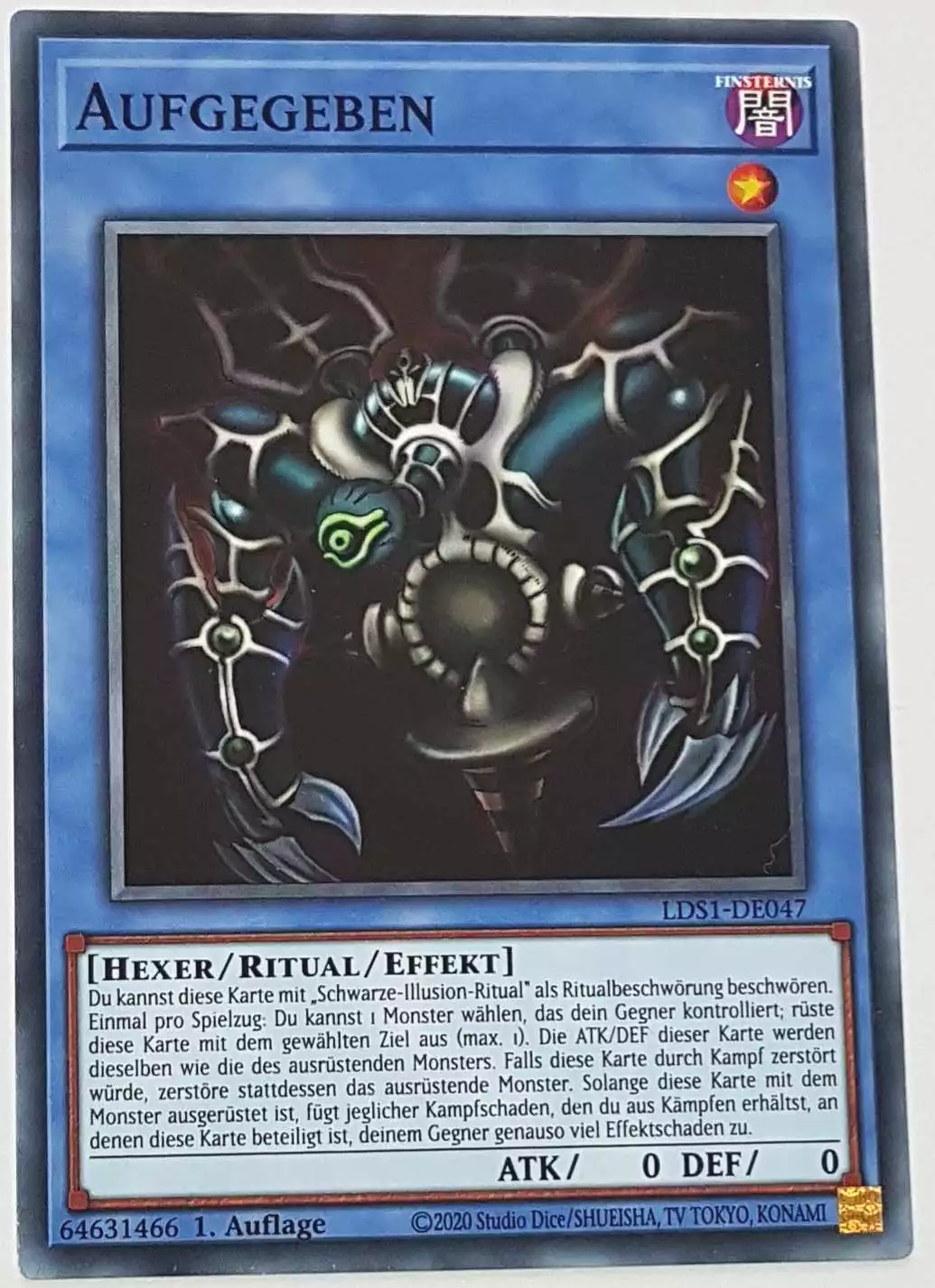 Aufgegeben LDS1-DE047 ist in Common Yu-Gi-Oh Karte aus Legendary Duelists: Season 1 1.Auflage