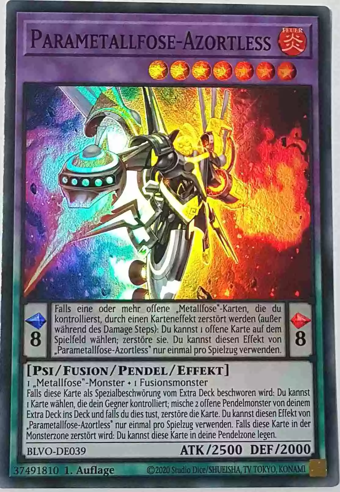 blvo-de039-parametallfose-azortless-super-rare-blazing-vortex Parametallfose-Azortless BLVO-DE039 ist in Super Rare Yu-Gi-Oh Karte aus Blazing Vortex 1.Auflage