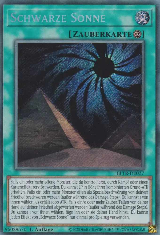 Schwarze Sonne BLTR-DE027 ist in Secret Rare Yu-Gi-Oh Karte aus Battles of Legend Terminal Revenge 1.Auflage