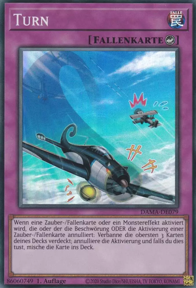 Turn DAMA-DE079 ist in Super Rare Yu-Gi-Oh Karte aus Dawn of Majesty 1.Auflage