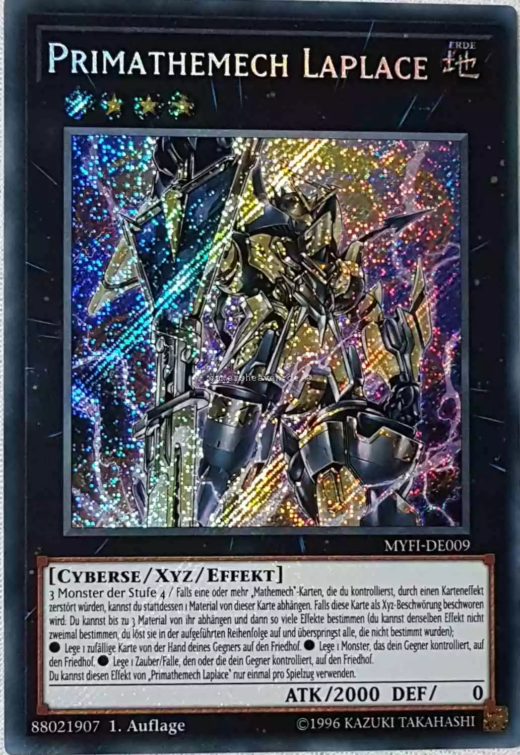 Primathemech Laplace MYFI-DE009 ist in Secret Rare aus Mystic Fighters 1.Auflage