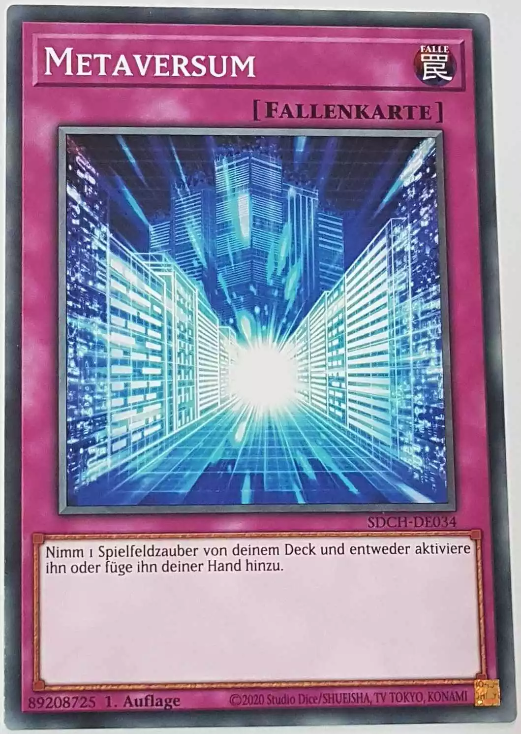 Metaversum SDCH-DE034 ist in Common Yu-Gi-Oh Karte aus Spirit Charmers 1. Auflage