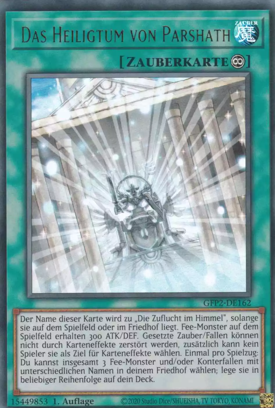 Das Heiligtum von Parshath GFP2-DE162 ist in Ultra Rare Yu-Gi-Oh Karte aus Ghosts from the Past The 2nd Haunting 1.Auflage